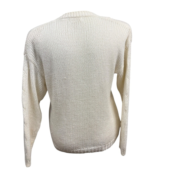 Vintage Needles & Yarn Floral Knit Cardigan Sweater Size Medium - Picture 5 of 9